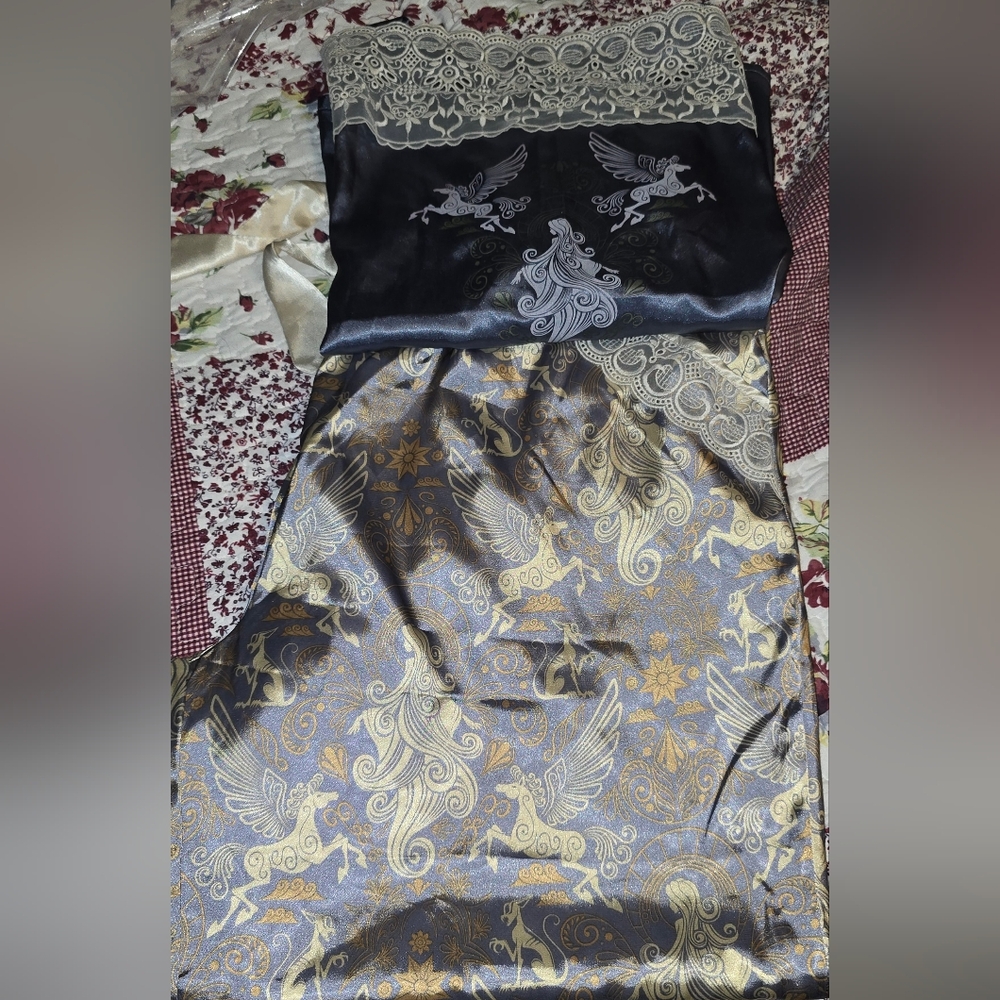Harry Potter France Elegant Satin Mythical Design Pajama Set